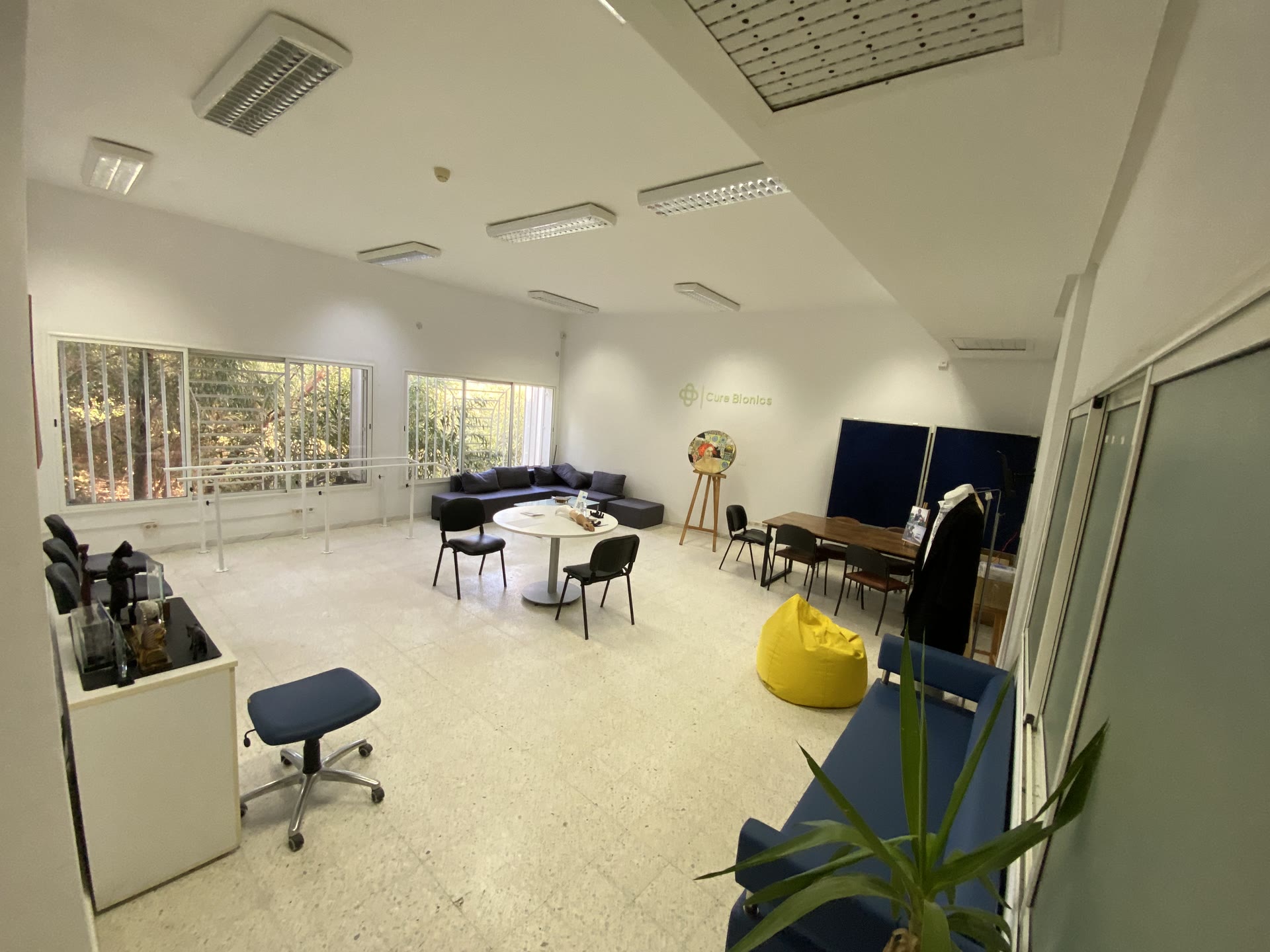 Cure Care Sousse clinic — rehabilitation room with training ramp